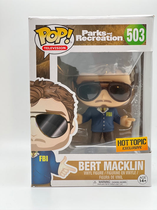 ¡Funko Pop! TV - Parques y recreación - Bert Macklin (exclusivo de tema candente) #503