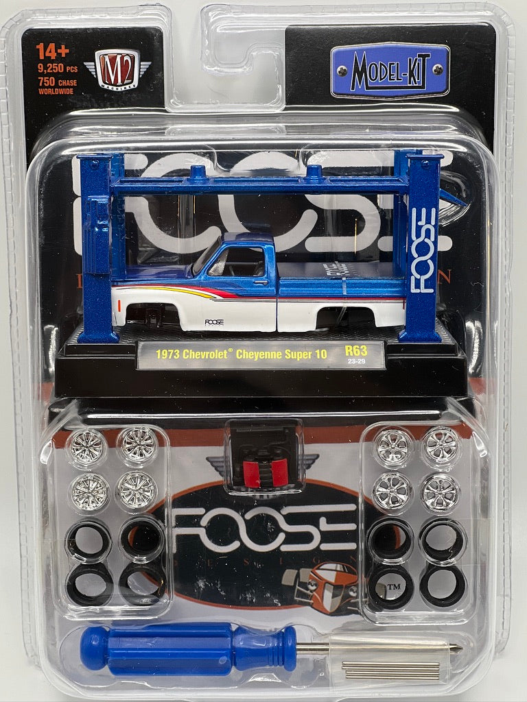 M2 Model Kit - Foose Design - 1973 Chevrolet Cheyenne Super 10 (R63) (Blue/White)