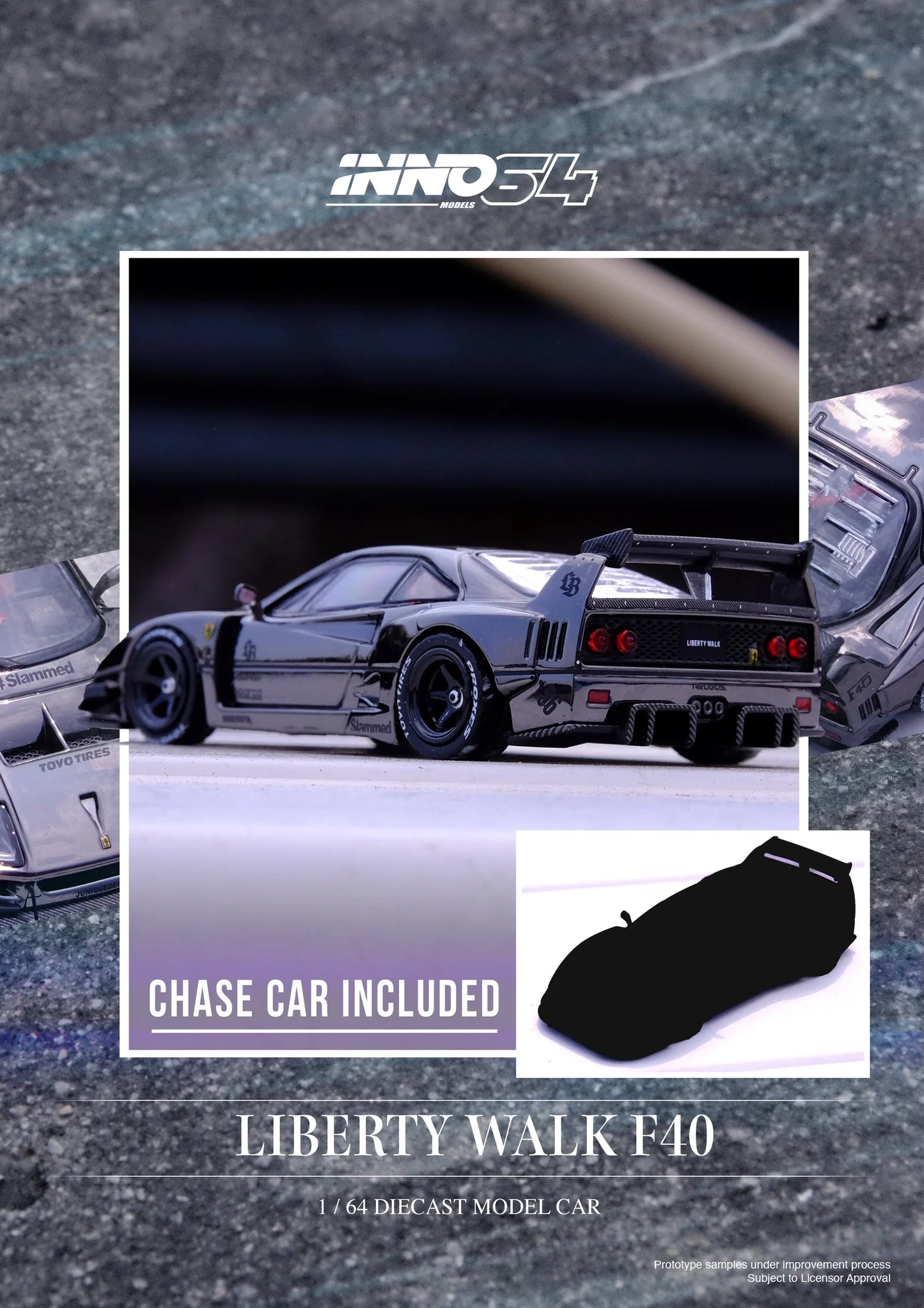 Inno64 - LBWK F40 Chrome Black (Chance of Chase)