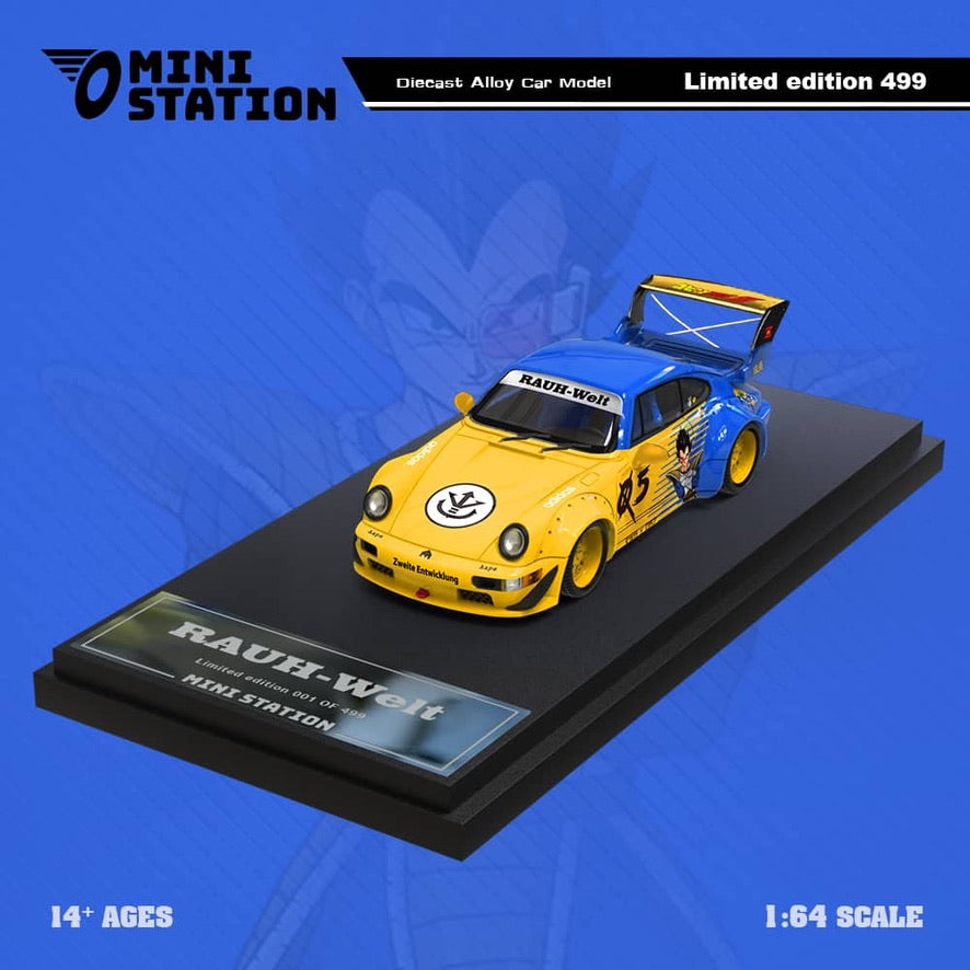 Mini Station RWB Porsche 964 Decoración Dragon Ball Z (Vegeta)