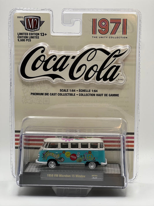 M2 Machines Coca Cola - 1958 VW Microbus 15 Window (Colección Unity 1971)