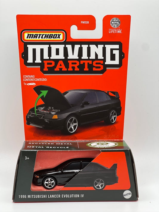 Matchbox Moving Parts - 1996 Mitsubishi Lancer Evolution IV (Black)