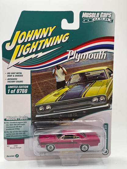 Johnny Lightning Muscle Cars EE. UU. - 1970 Plymouth GTX (Moulin Rouge)