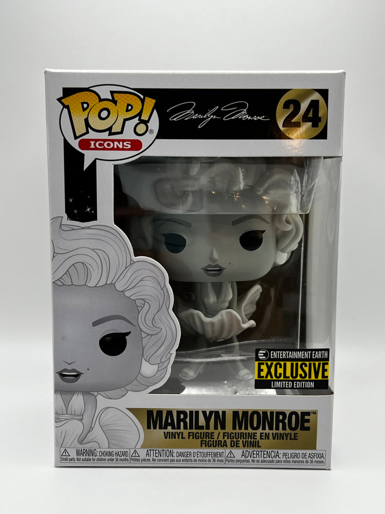 ¡Funko Pop! Iconos - Marilyn Monroe (Blanco y Negro) Exclusivo de Entertainment Earth