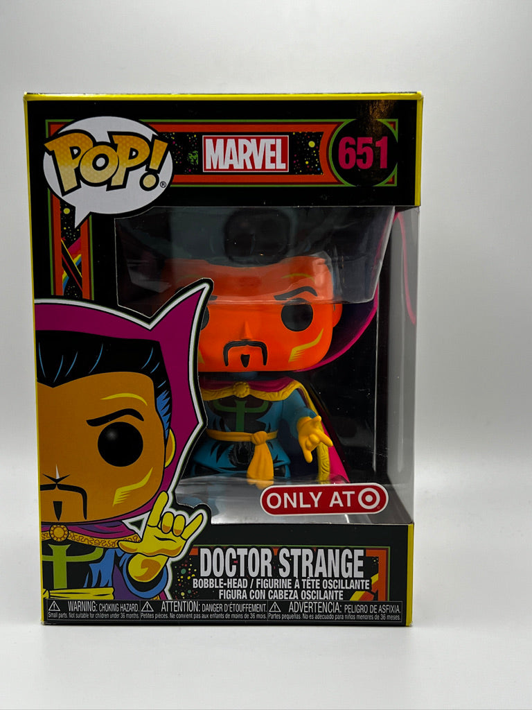 ¡Funko Pop! Marvel - Doctor Strange (Blacklight) Exclusivo de Target