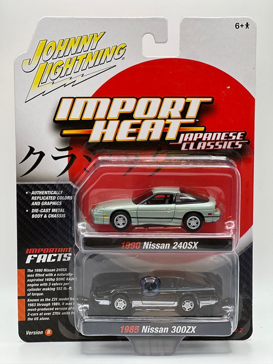 Johnny Lightning Import Heat - Japan Classics -1990 Nissan 240SX/1985 Nissan 300ZX