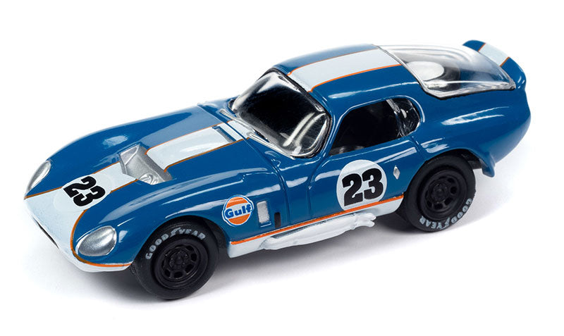 Johnny Lightning - 1965 Shelby Cobra Daytona Coupe (Gulf Livery Dark Blue with White Stripes)