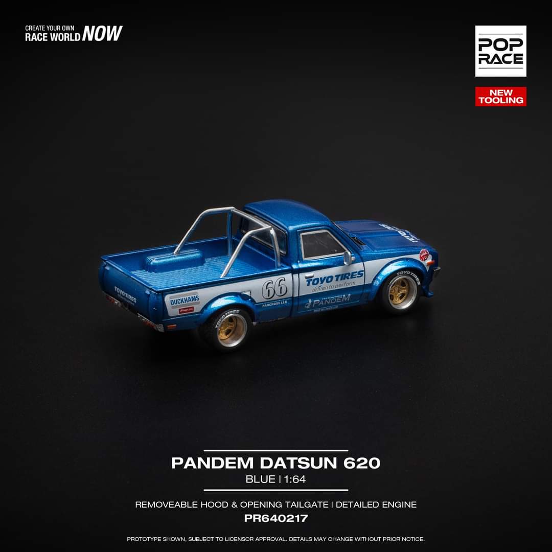 Pop Race - Pandem Datsun 620 (Blue w/new tooling)