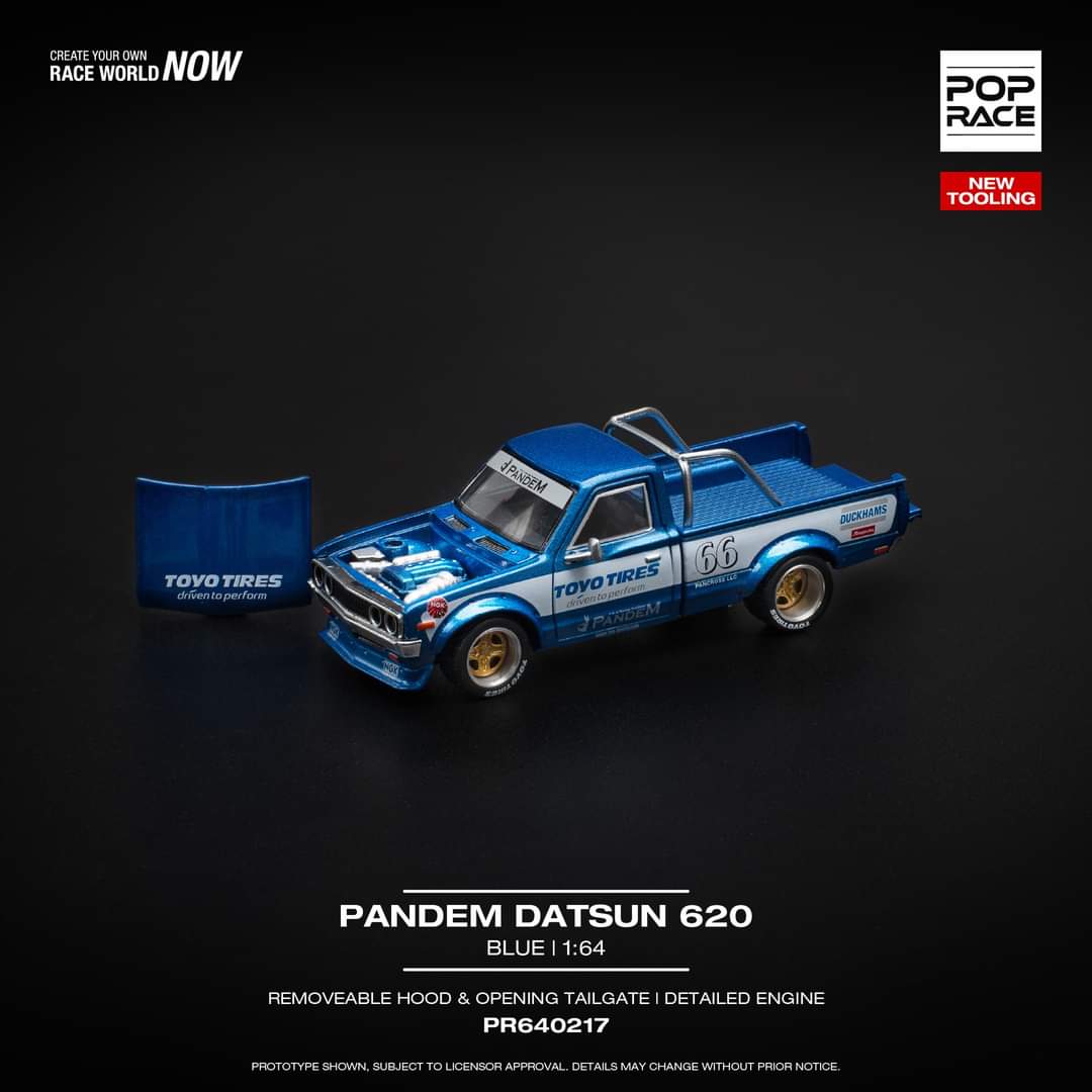 Pop Race - Pandem Datsun 620 (Blue w/new tooling)