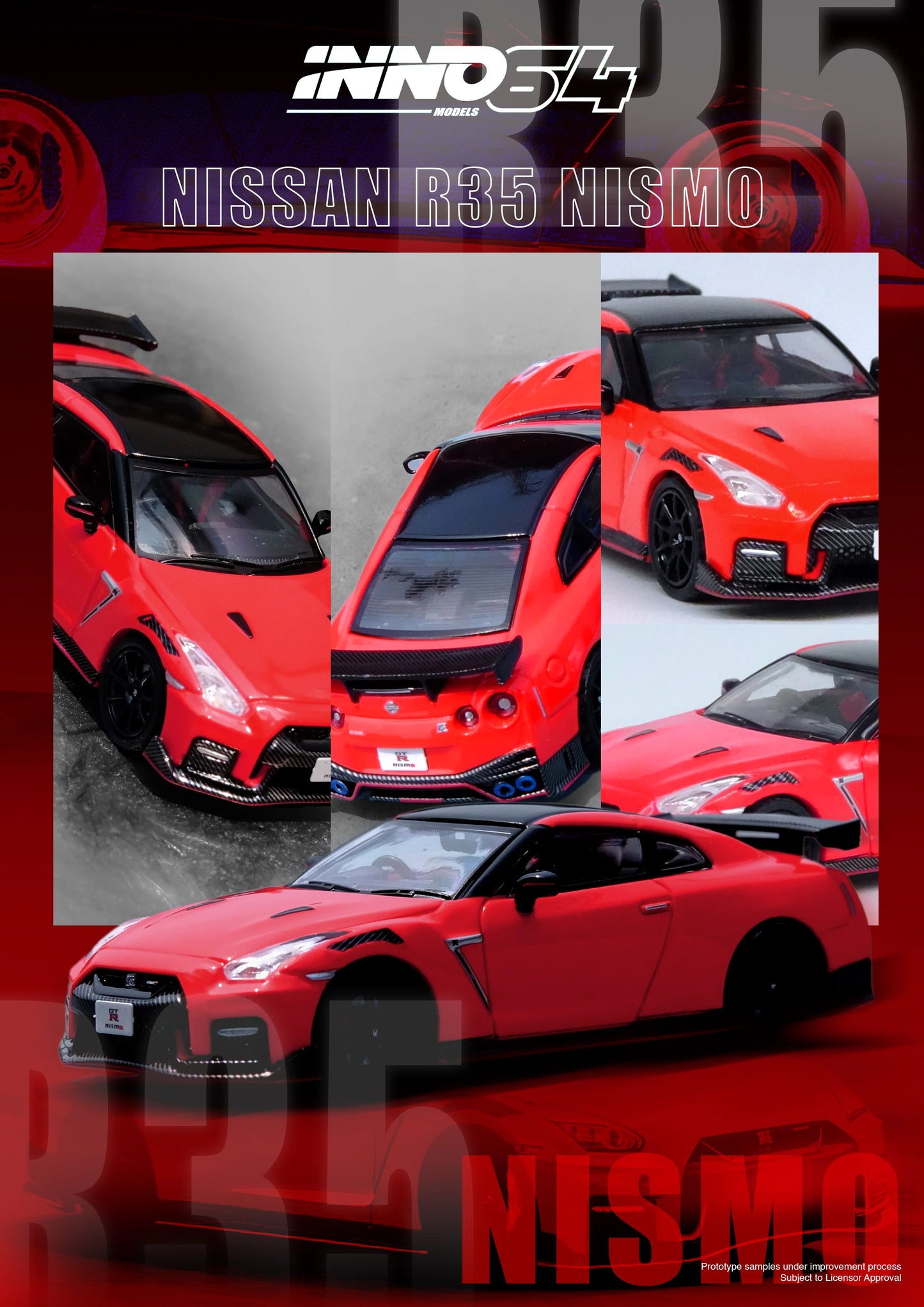 (PREORDER) Inno64 - Nissan GT-R (R35) Nismo (Red)