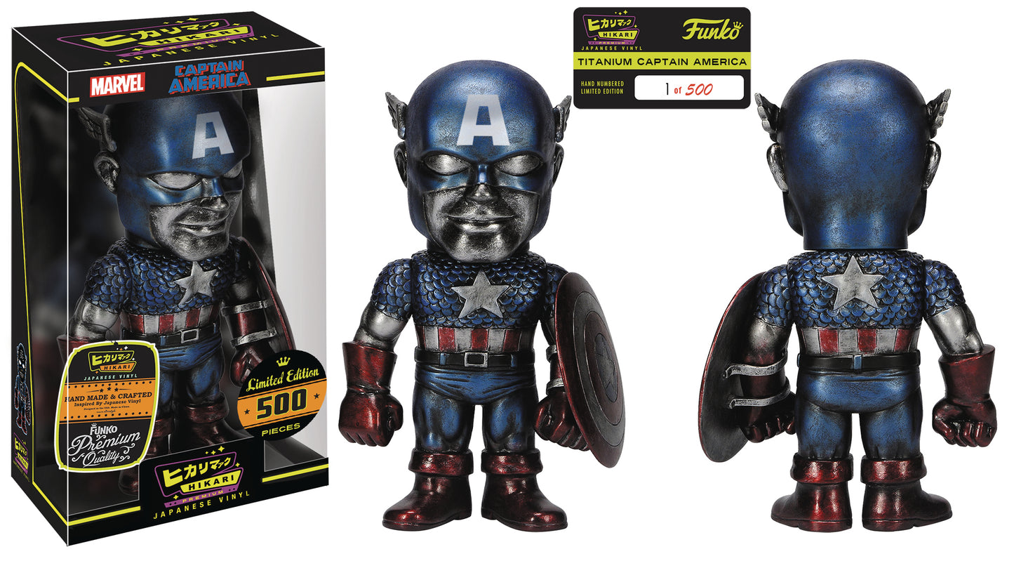 Funko Hikari - Marvel - Capitán América - Titanio (limitado a 500)