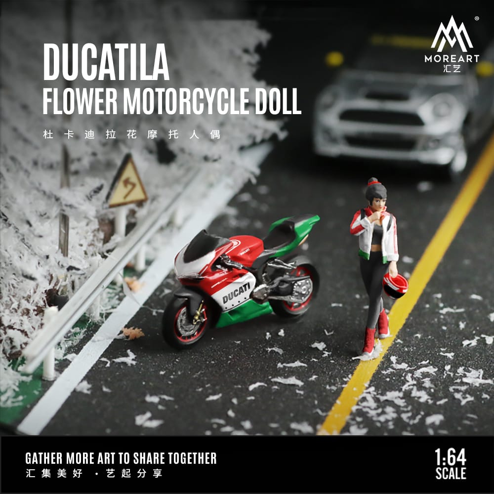 MoreArt Ducatila - Flower Motorcycle Doll