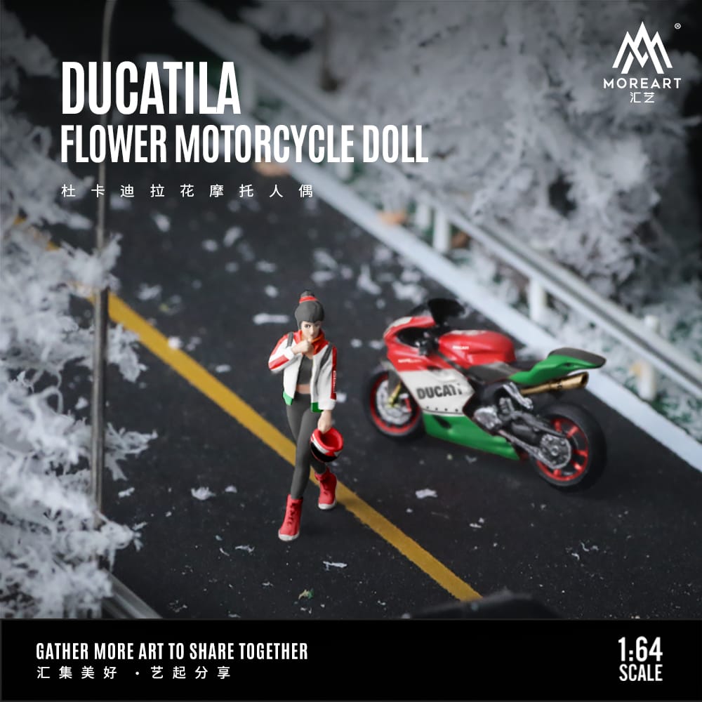 MoreArt Ducatila - Flower Motorcycle Doll