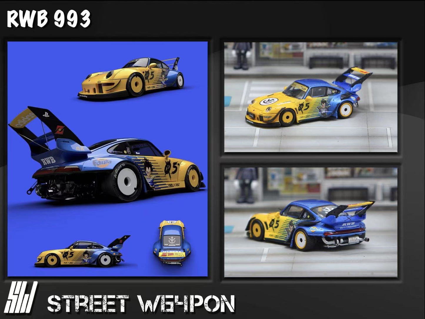 Street Weapon RWB Porsche 993 Dragon Ball Livery (Vegeta)