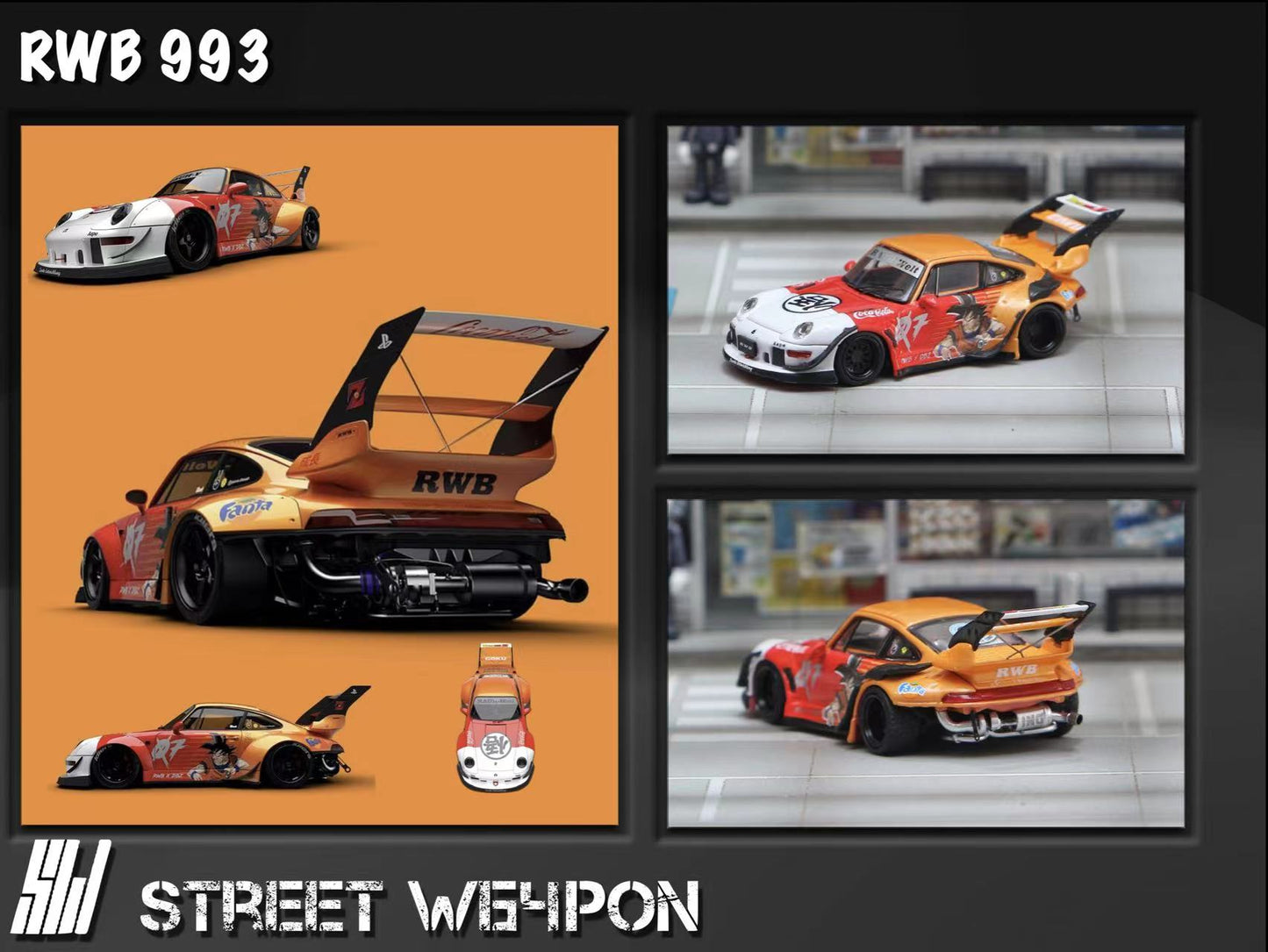 STREET W64PON RWB Porsche 993 Dragon Ball Livery (Goku)