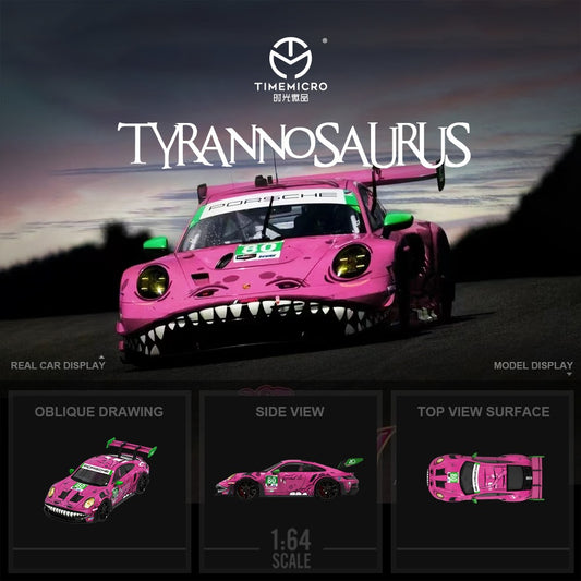 TimeMicro Porsche 992 Tyrannosaurus "Roxy" (Pink/no figure)