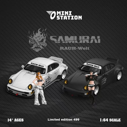 Mini Station RWB 964 SAMURAI Cyberpunk 2077 (noir/jaune) sans figurine