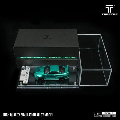 TimeTop Diecast - Nissan GTR34  (Metallic Green with Gift Box Edition)