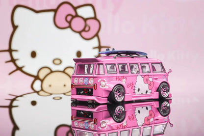 Liberty64 Volkswagen T1 Panel Widebody modified  with Surfboard (Pink Hello Kitty Livery)