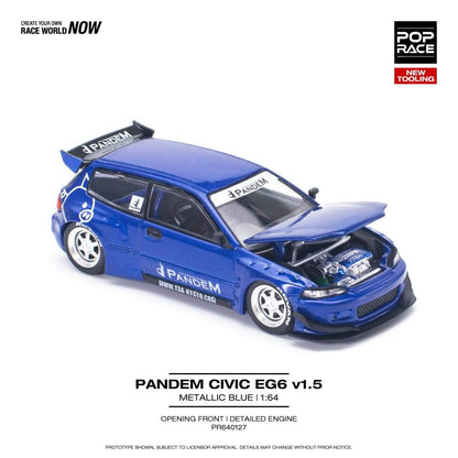 Pop Race Honda Civic PANDEM EG6 v1.5 (metallic blue)