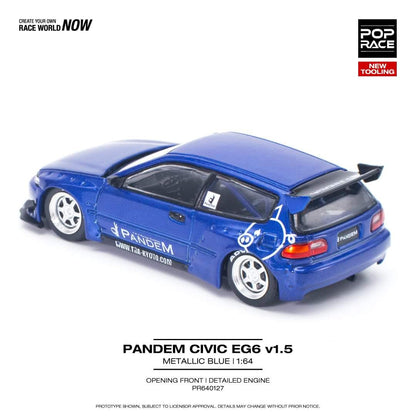 Pop Race Honda Civic PANDEM EG6 v1.5 (metallic blue)