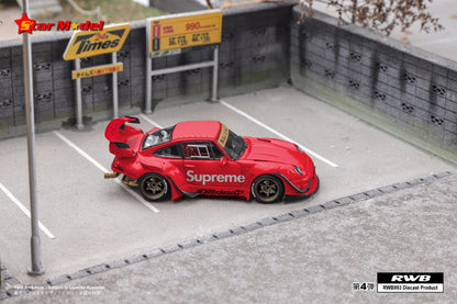 Star Model Rauh-Welt Porsche RWB 993 GT (Supreme Red-No Figure) Rear Wing version