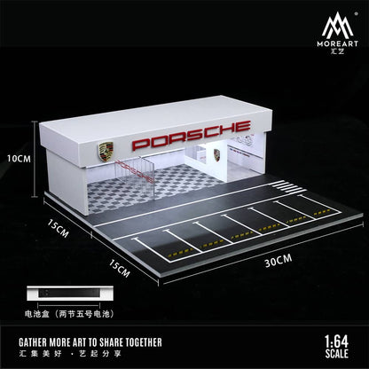 MoreArt Porsche Dealership/Shop Assembly & Modification Shop (Lighted Edition)