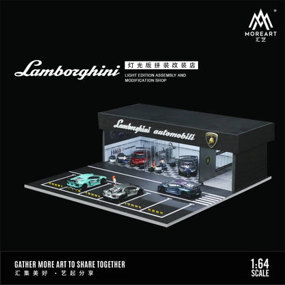 MoreArt Lamborghini Dealership/Shop Assembly & Modification Shop (Lighted Edition)