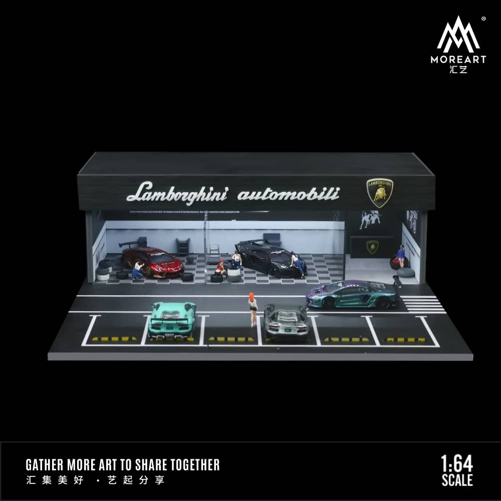 MoreArt Lamborghini Dealership/Shop Assembly & Modification Shop (Lighted Edition)