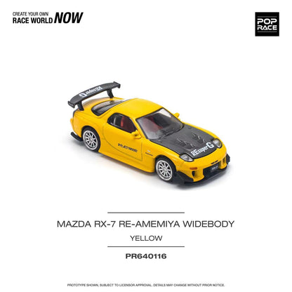 Pop Race Mazda RX-7 (FD3S) Re-Amemiya Widebody (Yellow)