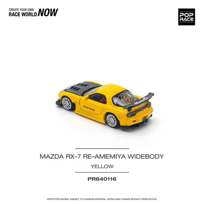 Pop Race Mazda RX-7 (FD3S) Re-Amemiya Widebody (Yellow)