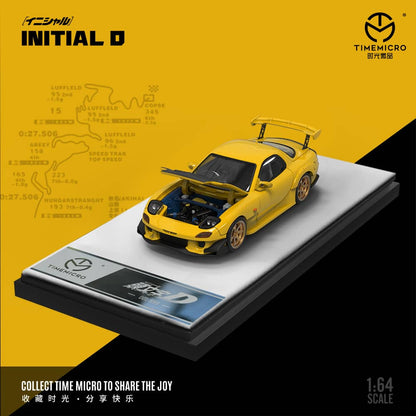 TimeMicro Mazda RX-7 Initial D Open Cover Version (Yellow Carbon-No Figure)