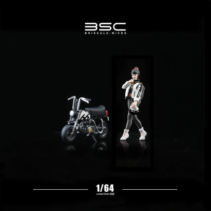 (PREORDER) BSC RWB 964 #667 (white with figure and motorcycle set)