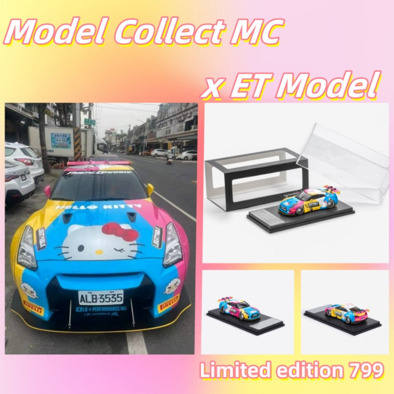 ET Model x Model Collect Nissan GT-R R35, LB 1.5 (Colorful Hello Kitty Livery)