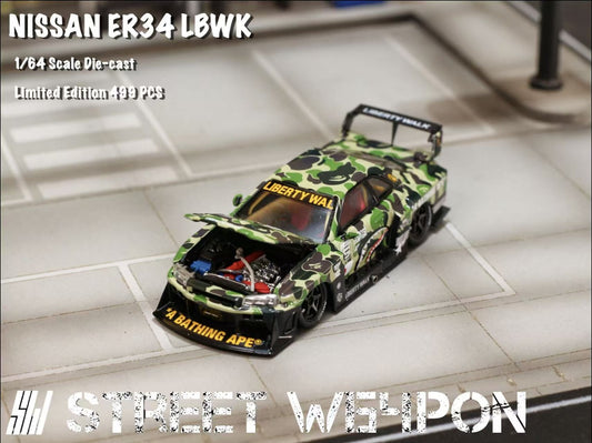 Street Weapon LBWK Nissan Skyline ER34 Camouflage Special Edition