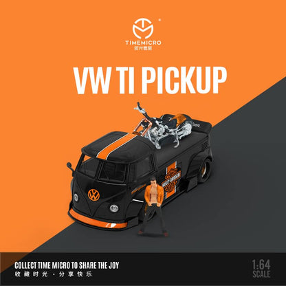 TimeMicro & MoreArt VWT1 PIckup & Harley Davidson Motorcycle (Harley Davidson Livery)