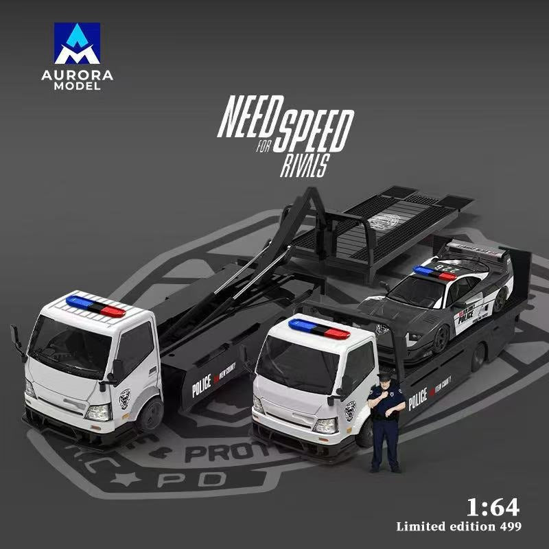 (PREORDER) Aurora Model - H300 Flatbed Transport Trailer (Need for Speed - Police Livery)