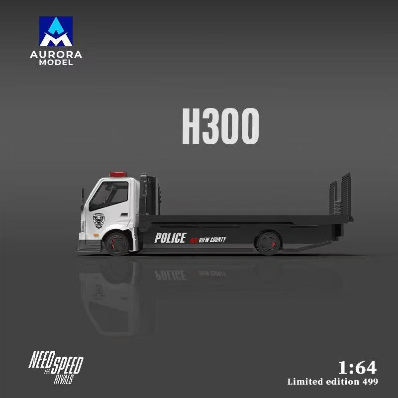 (PREORDER) Aurora Model - H300 Flatbed Transport Trailer (Need for Speed - Police Livery)