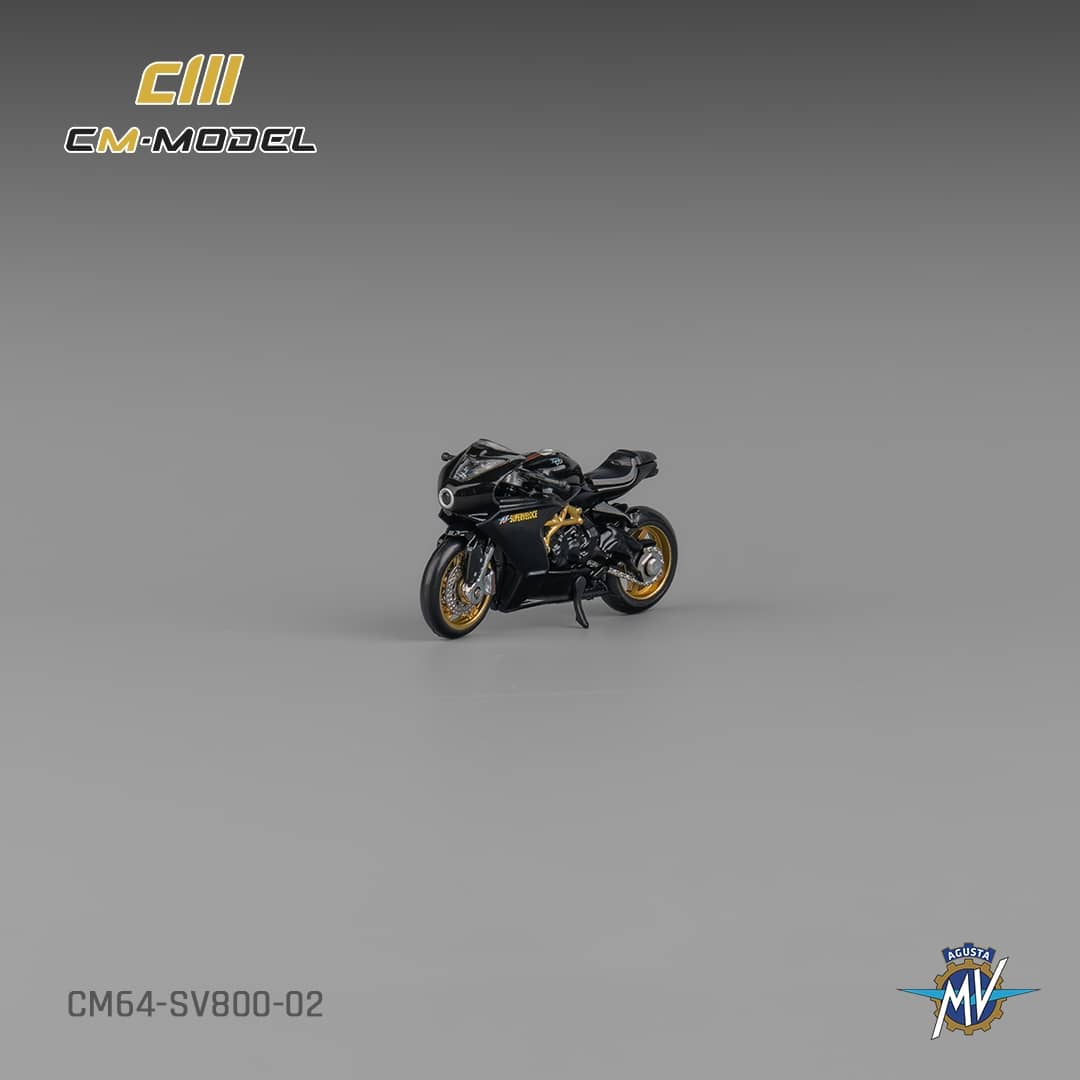 (PREORDER) CM Model MV Agusta SV800 (Black w/showgirl figure)