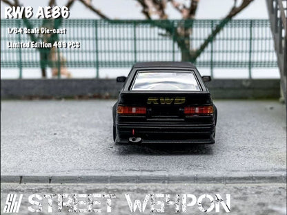 (PREORDER) Street Weapon RWB AE86 Wide-Body (Matte Black/Gold)