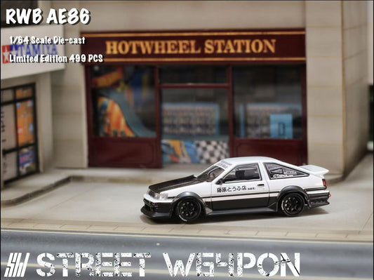 (PREORDER) Street Weapon RWB AE86 (White & Black)