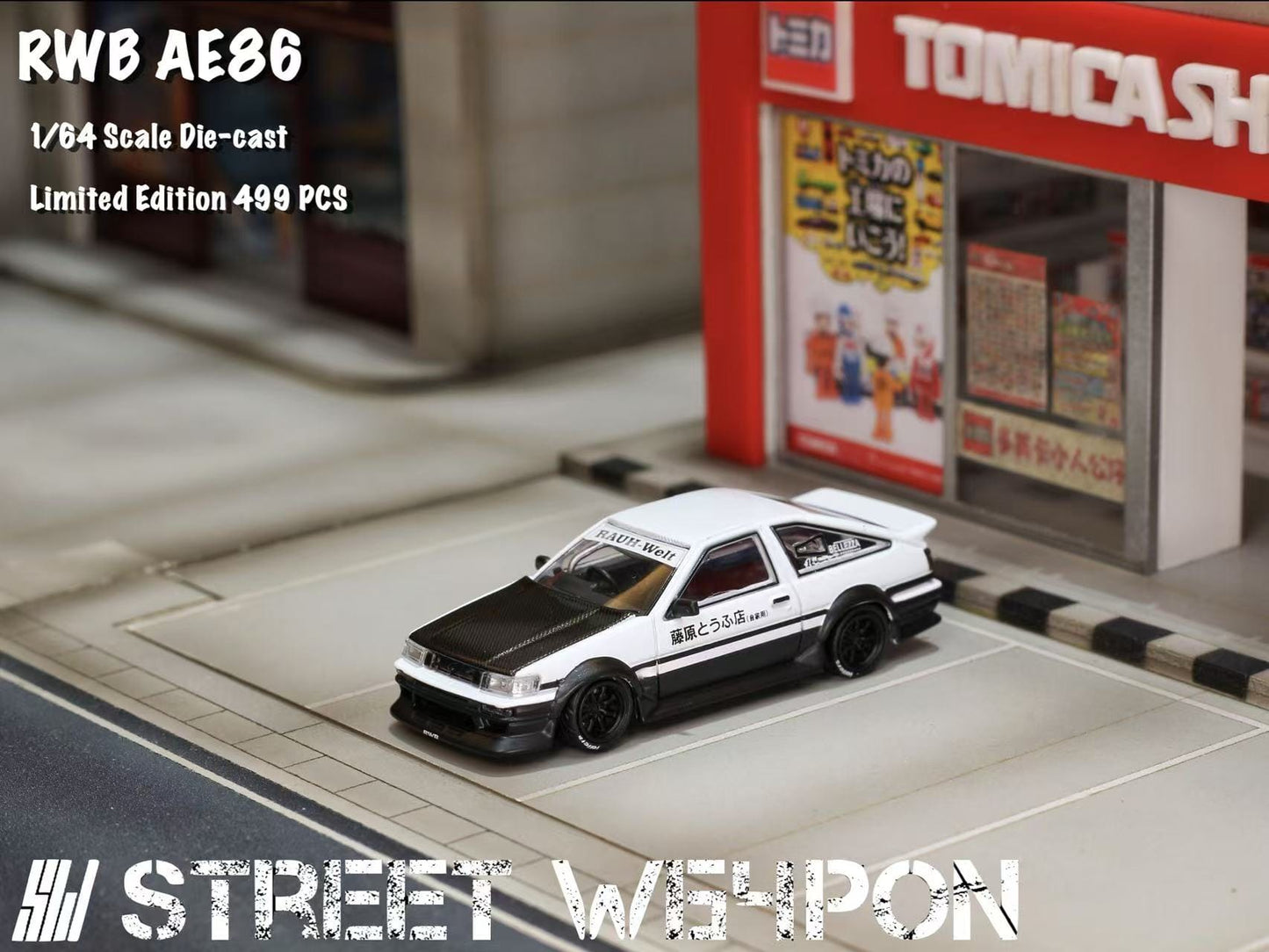 (PREORDER) Street Weapon RWB AE86 (White & Black)