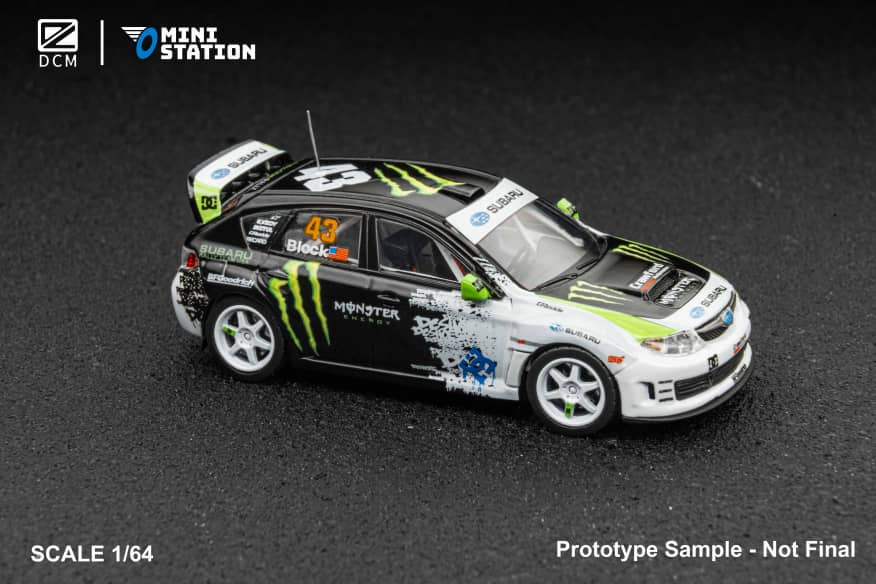 (PREORDER) DCM & Mini Station - 2008 Subaru Impreza WRX STI Rally Block43 (Monster Livery)