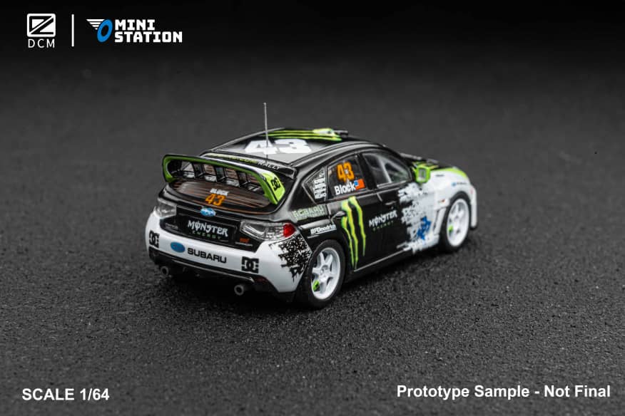 (PREORDER) DCM & Mini Station - 2008 Subaru Impreza WRX STI Rally Block43 (Monster Livery)