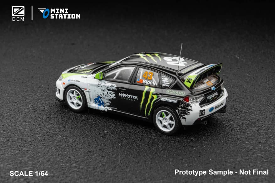 (PREORDER) DCM & Mini Station - 2008 Subaru Impreza WRX STI Rally Block43 (Monster Livery)