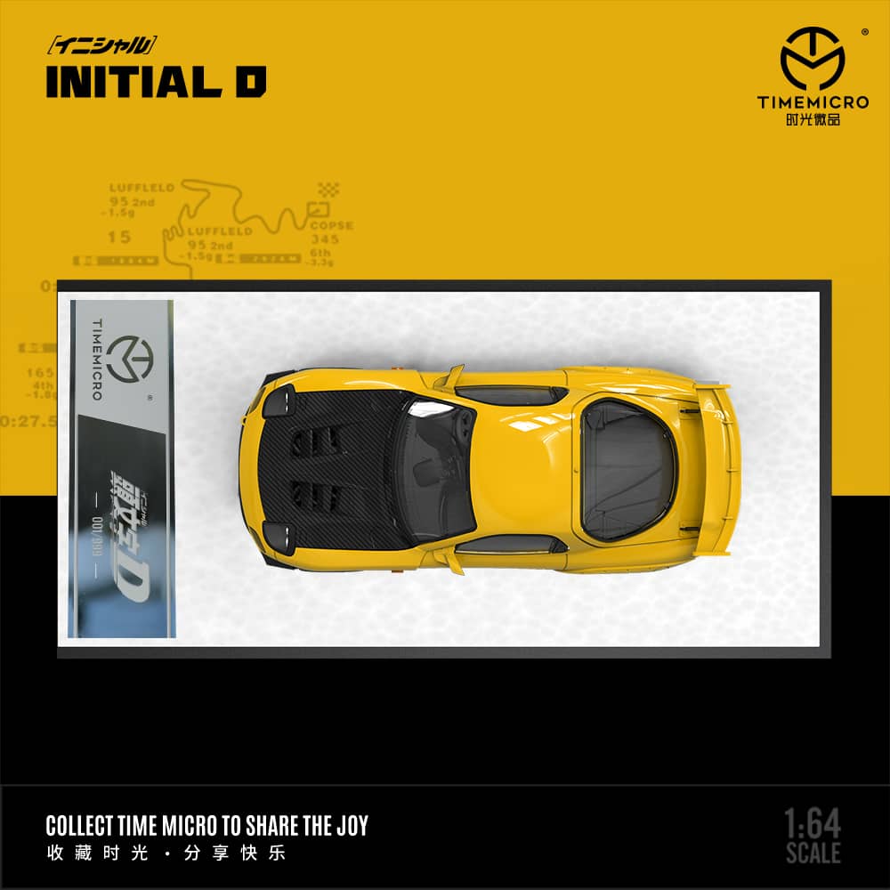 TimeMicro Mazda RX-7 Initial D Open Cover Version (Yellow Carbon-No Figure)