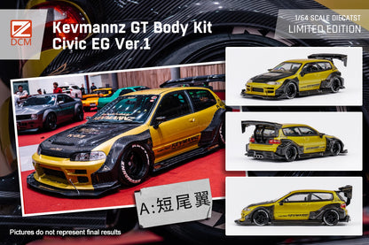 DCM Kevmanz GT Honda EG short tail (Gold & Carbon version 1)