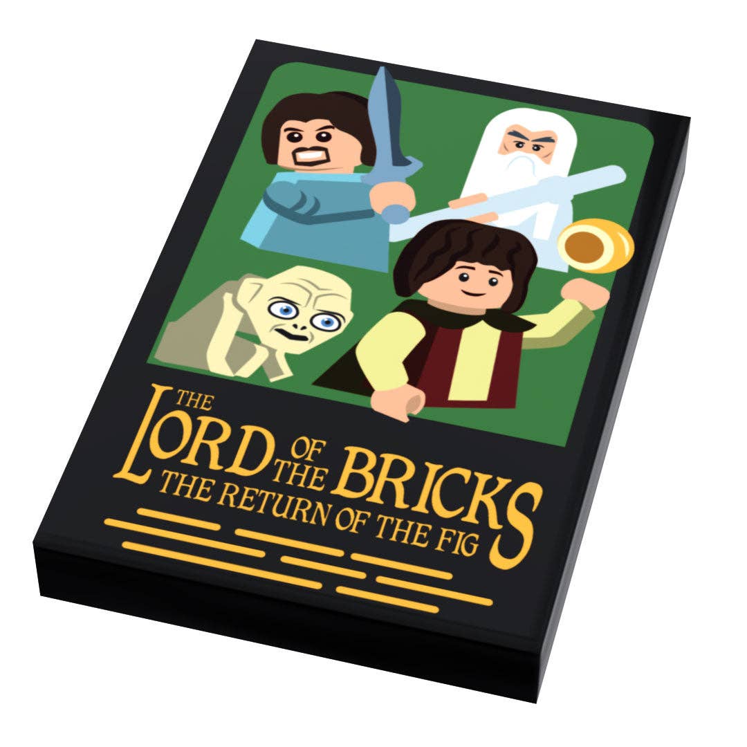 B3 Customs - LOTR Lord of the Brick, Return of King Movie Cover (2x3 Tile)