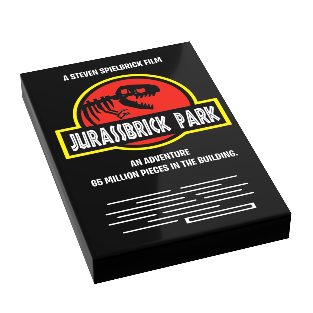 B3 Customs - Jurassbrick Park Movie Cover (2x3 Tile)