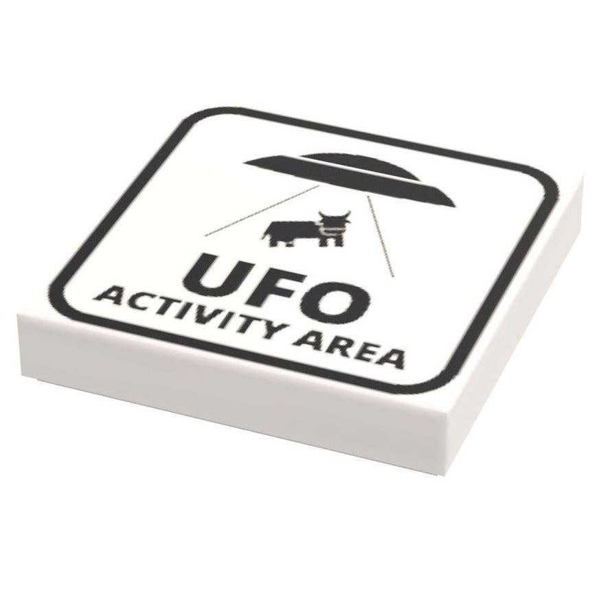 B3 Customs - B3 Customs® UFO Activity Area Sign (2x2 Tile, Minifig Scale)